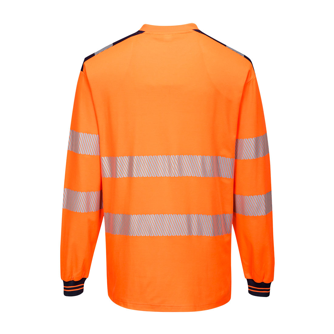 T185 PW3 Hi-Vis Cotton Comfort T-Shirt L/S  Orange/Black