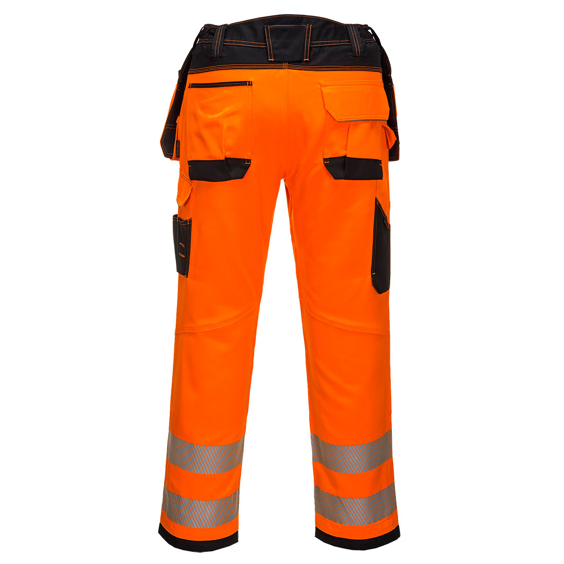 T501 PW3 Hi-Vis Holster Pocket Work Trousers Orange/Black