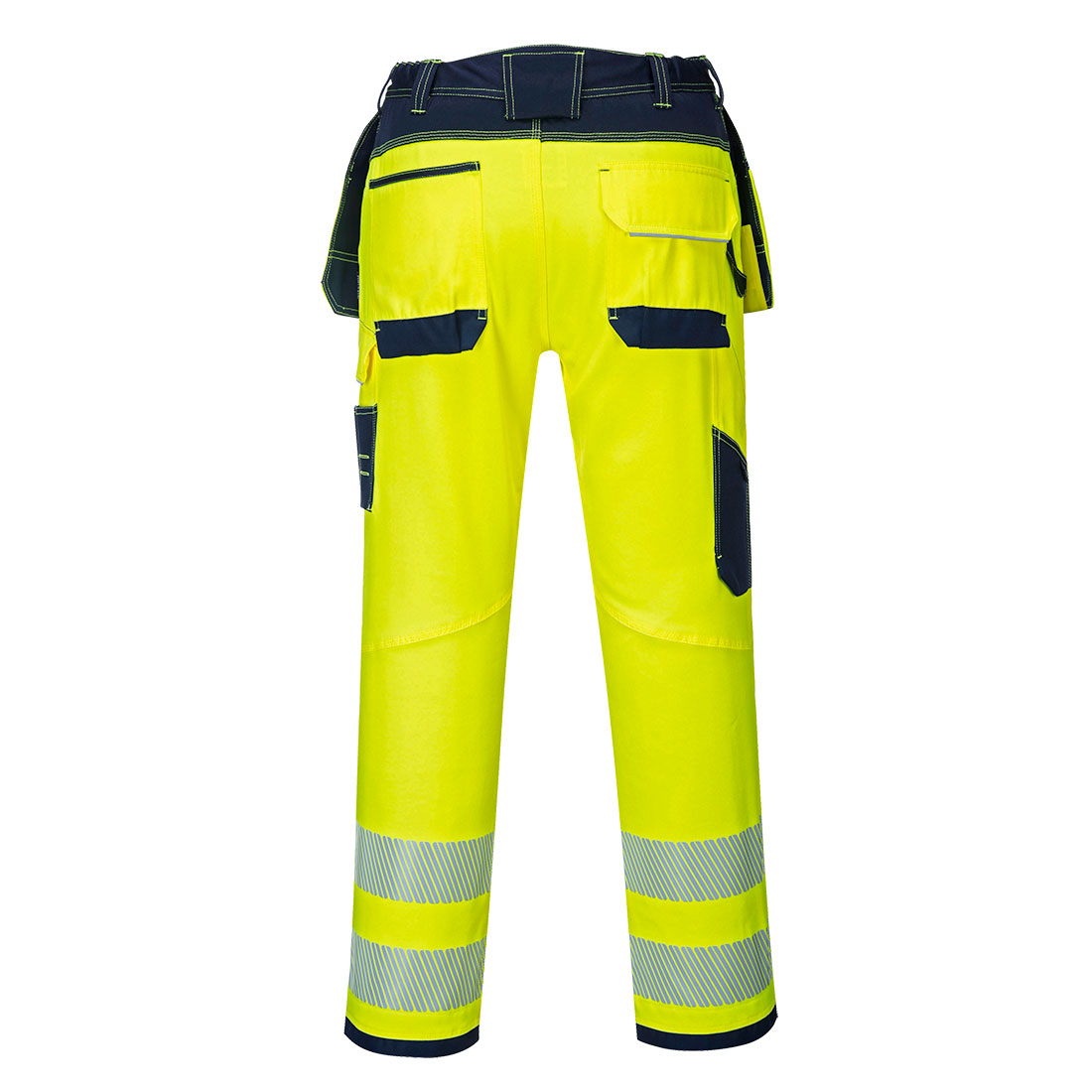 T501 PW3 Hi-Vis Holster Pocket Work Trousers Yellow/Navy