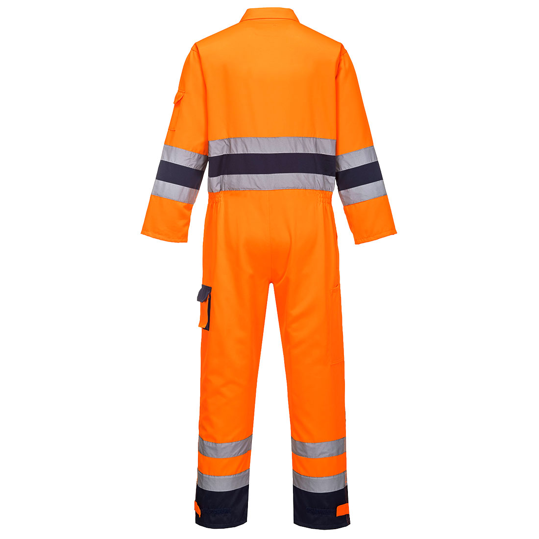 TX55 Nantes Hi-Vis Contrast Work Coverall Orange/Navy