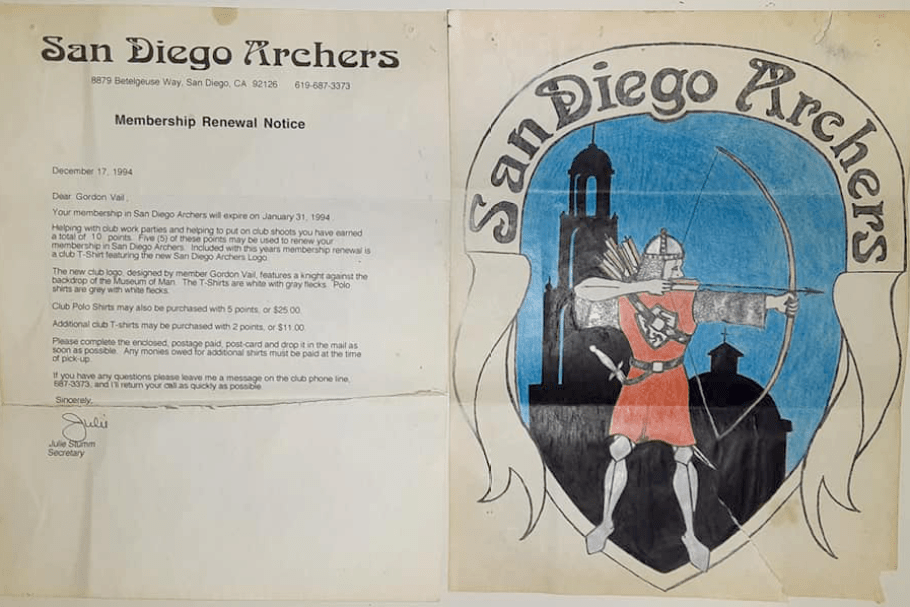 San Diego Archers Logo Origin, by Gordon Vail, 1994 San Diego Archers Logo Origin, by Gordon Vail, 1994