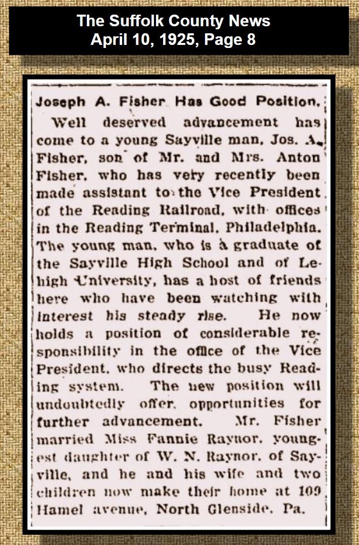 Sayville History Splash; Swettman, Fisher, Witte, Brown and Rhodes. Sayville History Splash; Swettman, Fisher, Witte, Brown and Rhodes.
