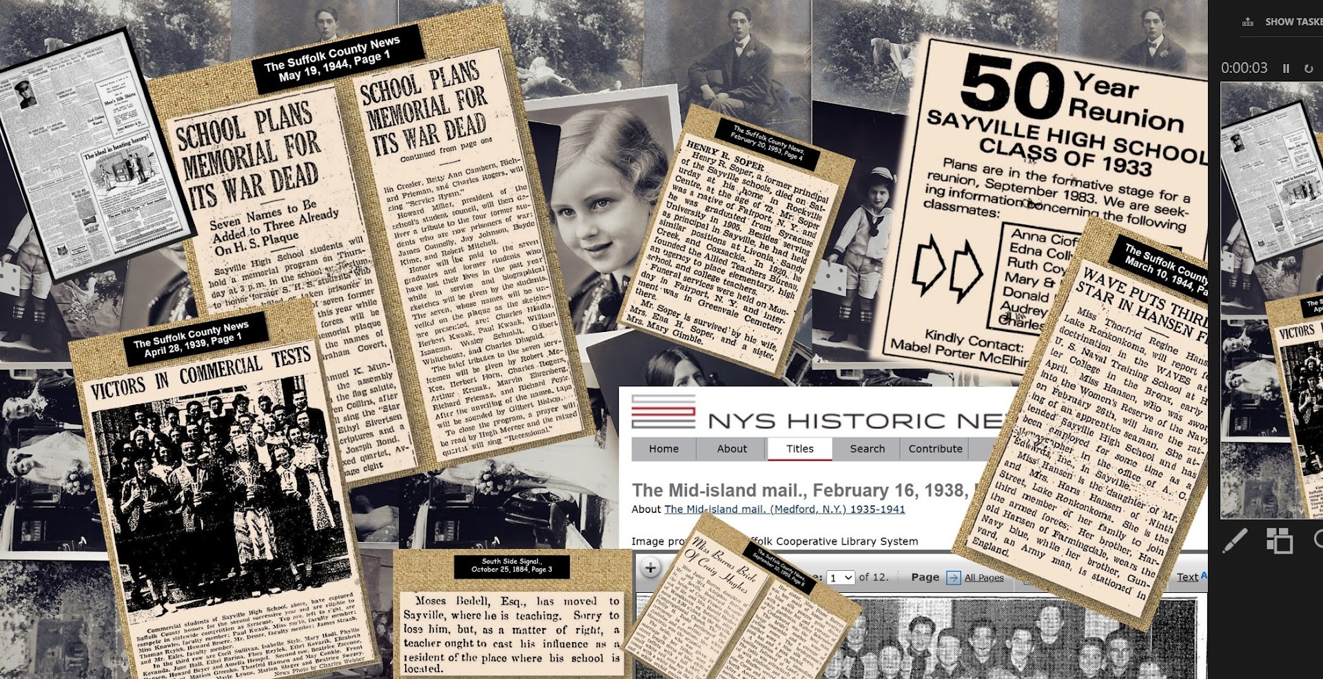 Would you consider yourself a history enthusiast? Looking for a way to contribute content to the Sayville Alumni Association — that isn’t overwhelming? Would you consider yourself a history enthusiast? Looking for a way to contribute content to the Sayville Alumni Association — that isn’t overwhelming?