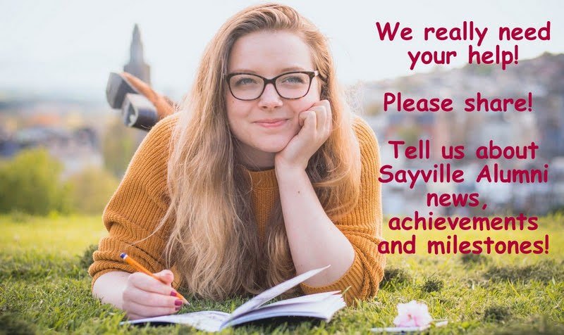 Please tell us about Sayville Alumni news, achievements and milestones! Please tell us about Sayville Alumni news, achievements and milestones!