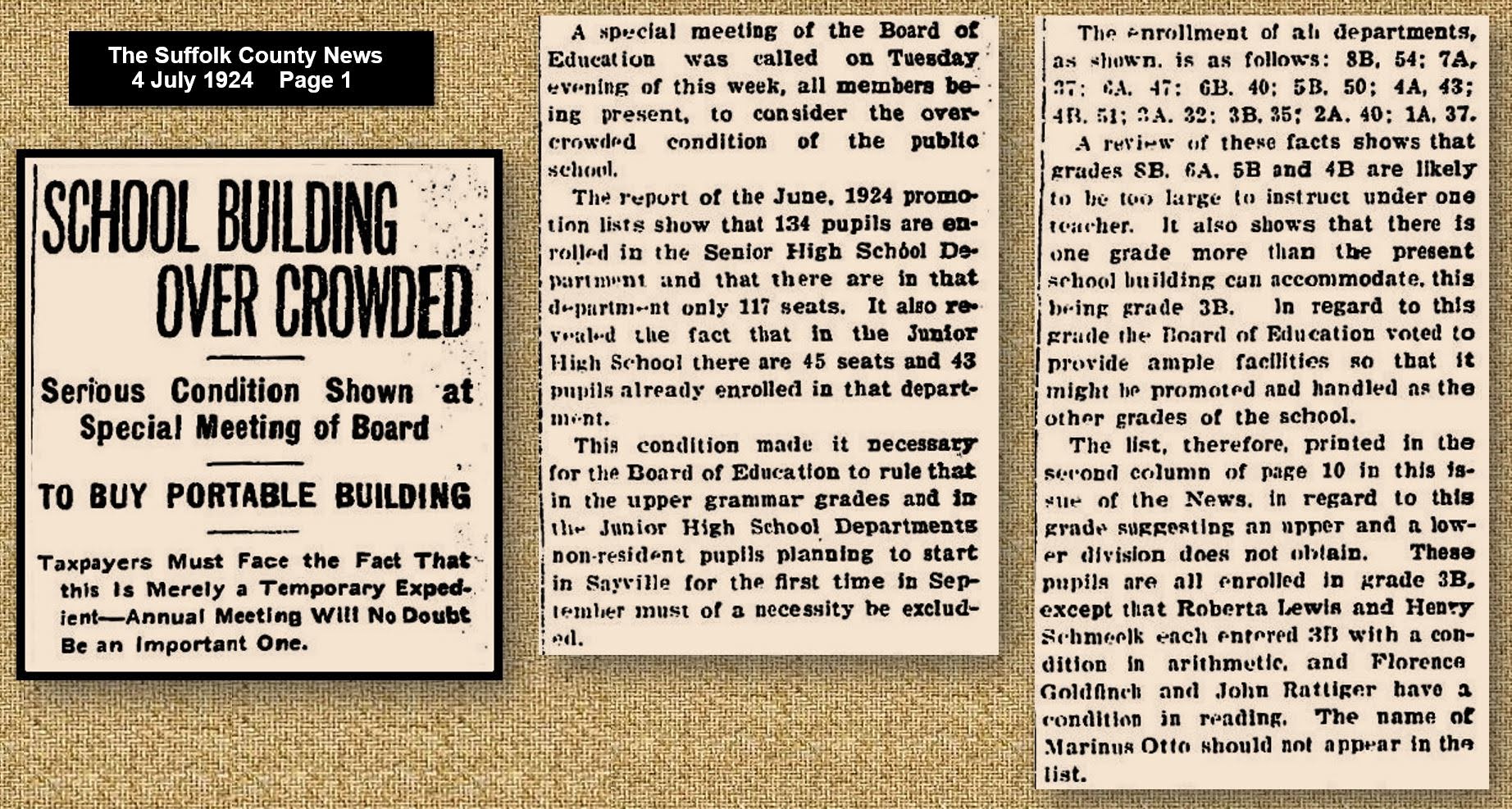 When “surfing” meant a journey to Fire Island, 100 years ago: Sayville High School was overcrowded! When “surfing” meant a journey to Fire Island, 100 years ago: Sayville High School was overcrowded!