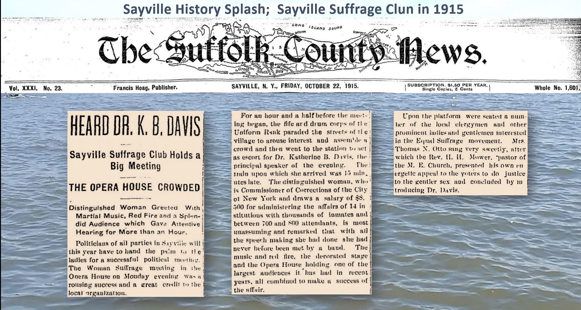 Sayville Suffrage Club. 1915. Sayville Suffrage Club. 1915.