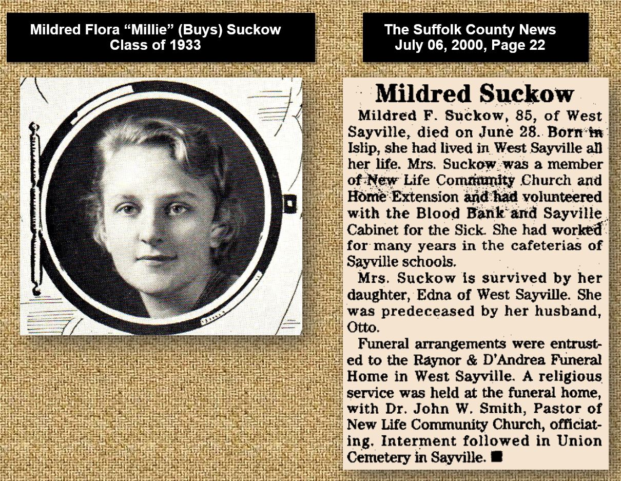 Following-up to last night’s post about “Millie’s Bread”… she not only worked for many years in the school cafeterias, Millie was also a SHS Class of 1933 graduate. Following-up to last night’s post about “Millie’s Bread”… she not only worked for many years in the school cafeterias, Millie was also a SHS Class of 1933 graduate.