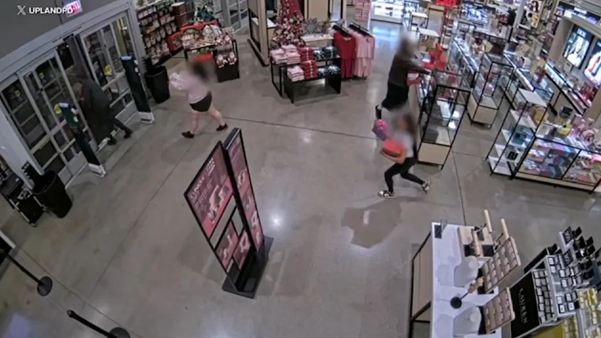 Video exhibits suspects attempting to steal containers of perfume merchandise from retailer in Upland Video exhibits suspects attempting to steal containers of perfume merchandise from retailer in Upland