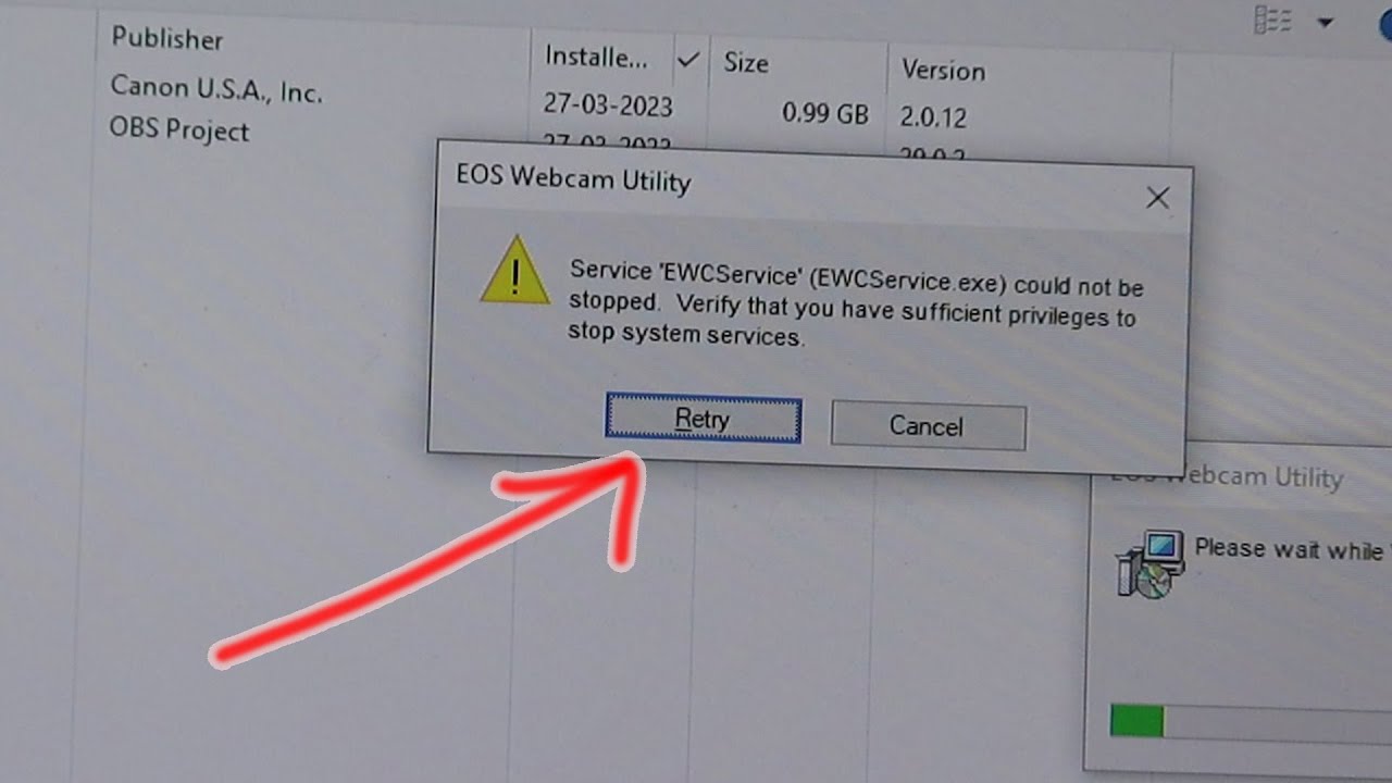 Service EWCService.exe could not be stopped Verify that Service EWCService.exe could not be stopped Verify that