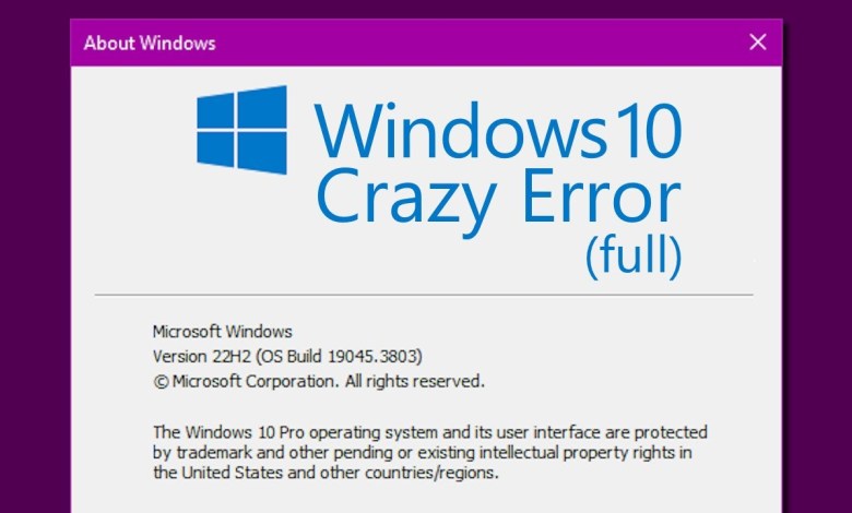 Windows 10 22H2 Crazy Error Full (1080p60) Windows 10 22H2 Crazy Error Full (1080p60)