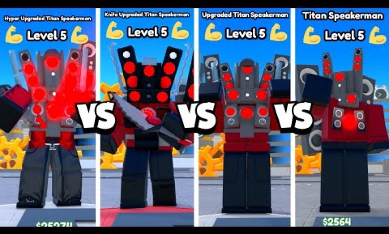 HYPER vs KNIFE vs UPGRADED vs TITAN SPEAKERMAN! | Toilet Tower HYPER vs KNIFE vs UPGRADED vs TITAN SPEAKERMAN! | Toilet Tower