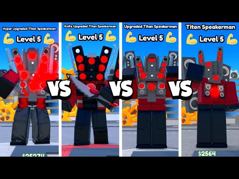 HYPER vs KNIFE vs UPGRADED vs TITAN SPEAKERMAN! | Toilet Tower HYPER vs KNIFE vs UPGRADED vs TITAN SPEAKERMAN! | Toilet Tower