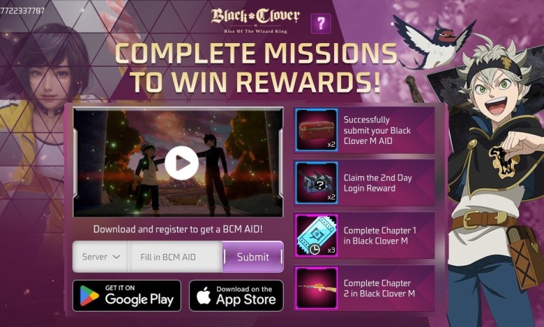 PLAY BLACK CLOVER M TO GET FREE REWARD EVENT BD PLAY BLACK CLOVER M TO GET FREE REWARD EVENT BD