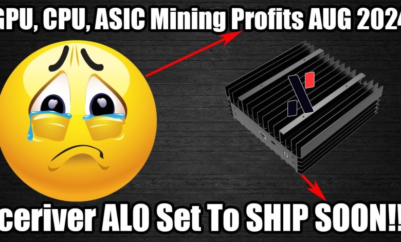 GPU, CPU, ASIC Mining Profits AUG 2024 – AL0 SHIPPING GPU, CPU, ASIC Mining Profits AUG 2024 – AL0 SHIPPING