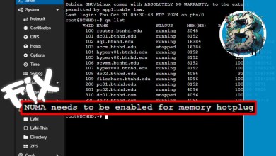 Proxmox – NUMA Needs to be Enabled for Memory Hotplug! Proxmox – NUMA Needs to be Enabled for Memory Hotplug!