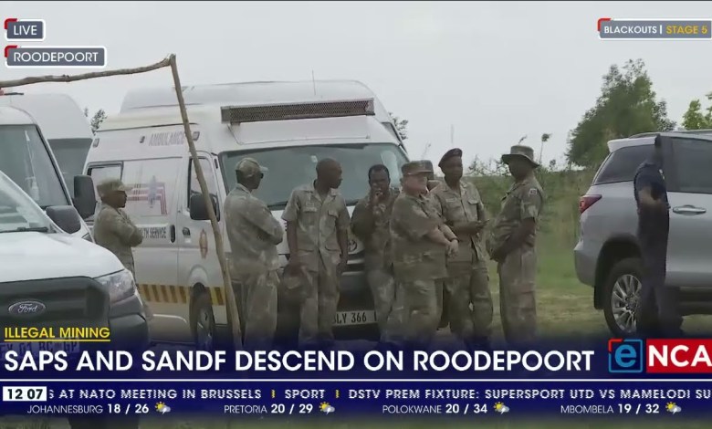 SAPS and SANDF descend on Roodepoort over illegal SAPS and SANDF descend on Roodepoort over illegal