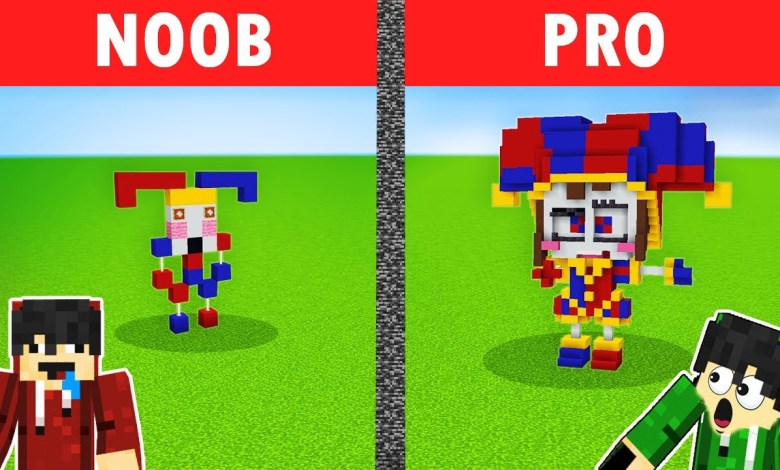 NOOB VS PRO: POMNI HOUSE BUILD CHALLENGE | Minecraft NOOB VS PRO: POMNI HOUSE BUILD CHALLENGE | Minecraft