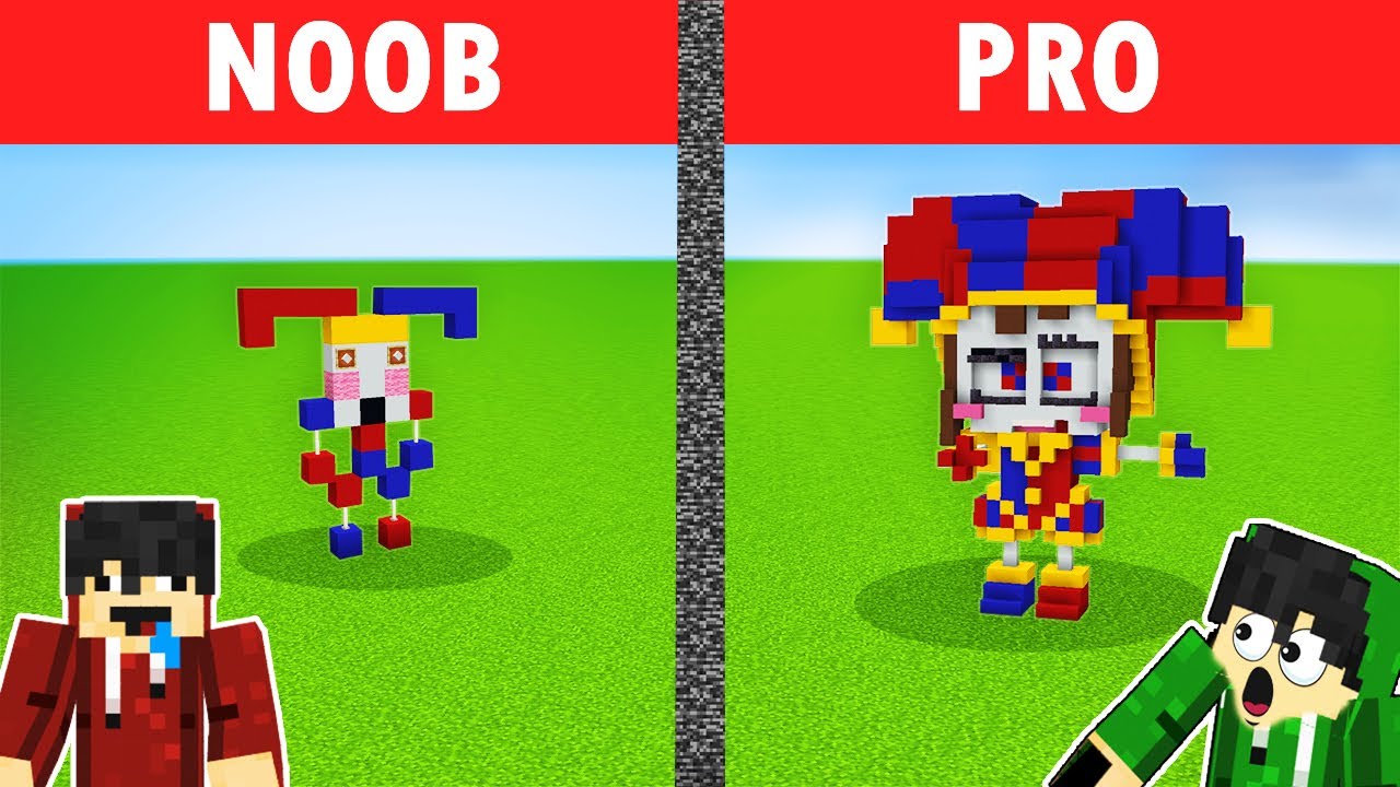 NOOB VS PRO: POMNI HOUSE BUILD CHALLENGE | Minecraft NOOB VS PRO: POMNI HOUSE BUILD CHALLENGE | Minecraft