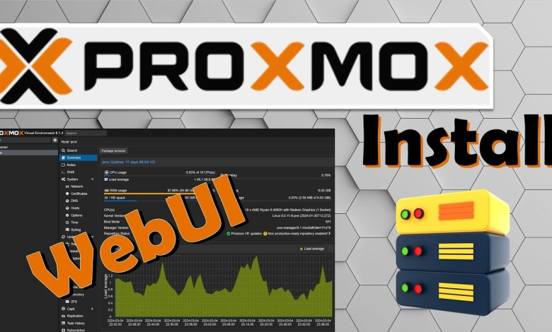 Proxmox Installation and overview of WebUI features Proxmox Installation and overview of WebUI features