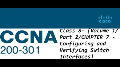 CCNA 200-301 Class 8- [Volume 1/ Part 1/CHAPTER 7 – Configuring CCNA 200-301 Class 8- [Volume 1/ Part 1/CHAPTER 7 – Configuring