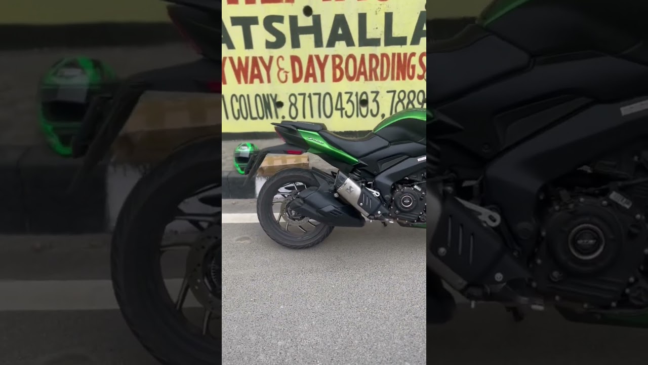 TRIPLE BARREL EXHAUST ON DOMINAR 400 #exhaust #exhaustsound TRIPLE BARREL EXHAUST ON DOMINAR 400 #exhaust #exhaustsound