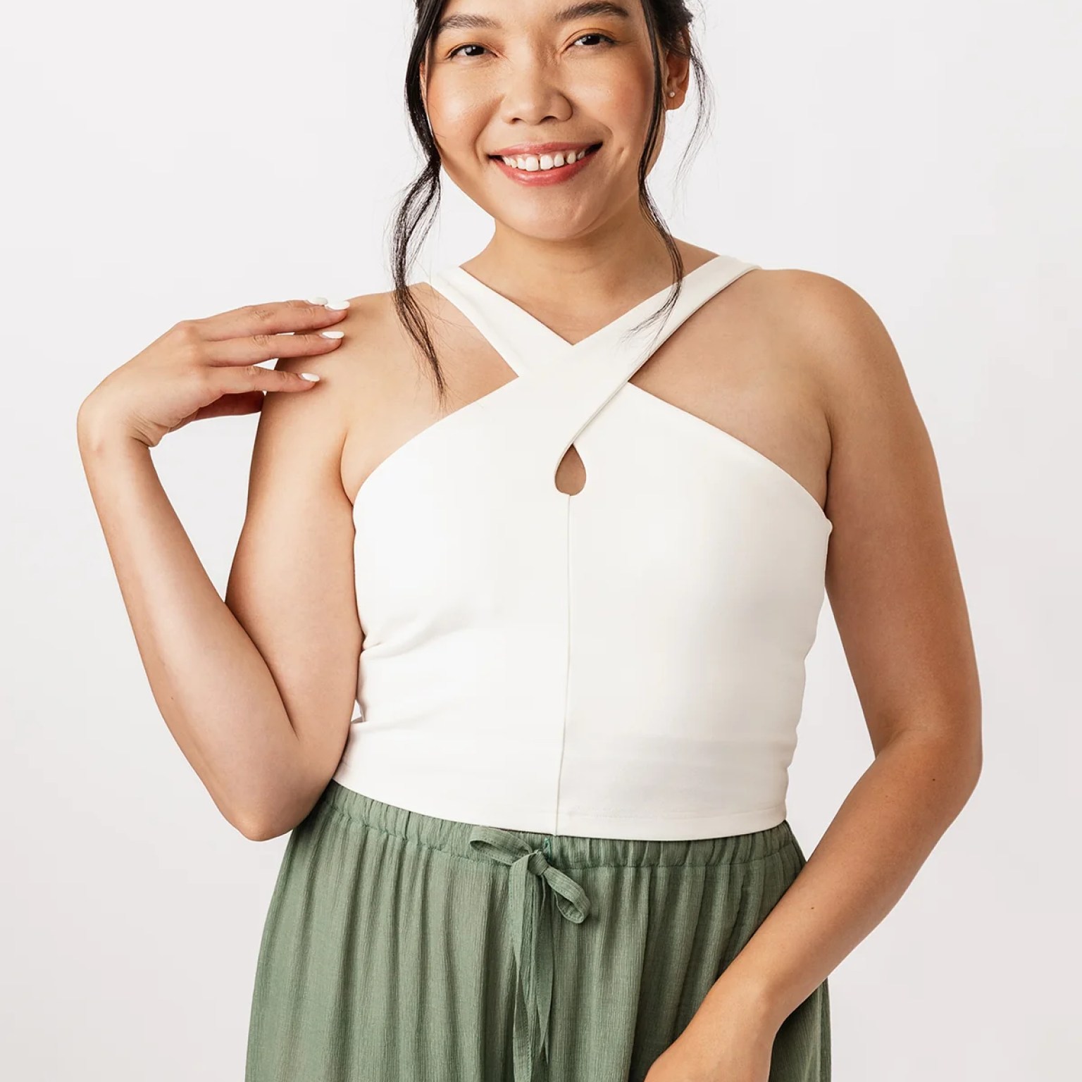 Ulpu Cross Neck Tank Top