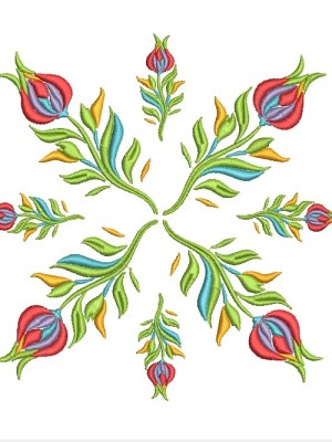Floral Round Machine Embroidery Design Floral Round Machine Embroidery Design