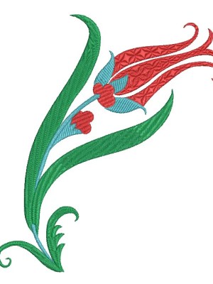 Single Tulip Machine Embroidery Design Single Tulip Machine Embroidery Design
