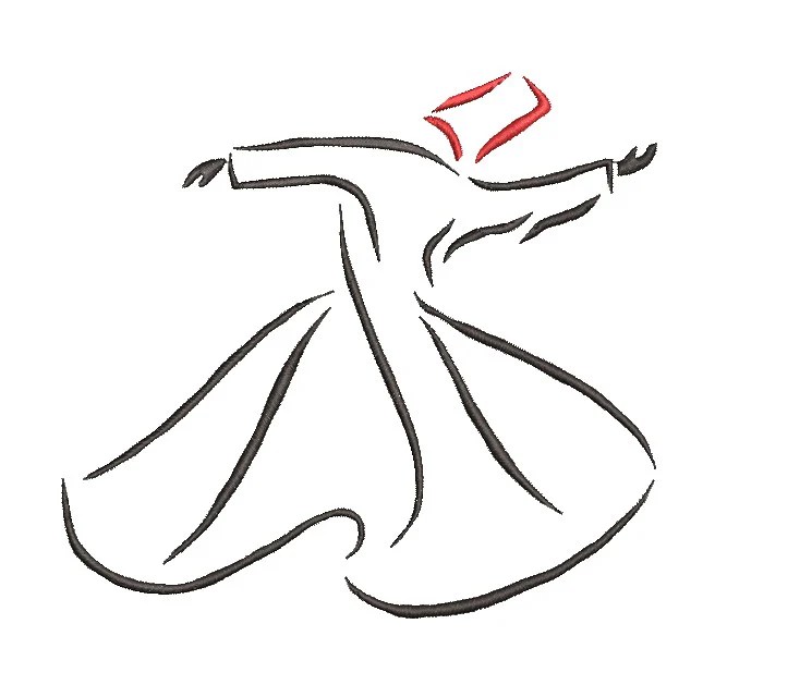 Rumi (Mevlana) with Quote Machine Embroidery Design Rumi (Mevlana) with Quote Machine Embroidery Design