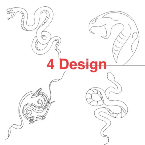 Snake Quilt Block Embroidery Design/ Chinese zodiac Snake Quilt Block Embroidery Design/ Chinese zodiac
