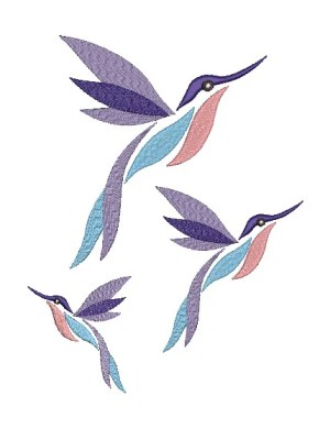 Bird Embroidery Design Set – 2 Variations, 5 Sizes Total Bird Embroidery Design Set – 2 Variations, 5 Sizes Total