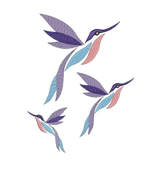 Bird Embroidery Design Set โ 2 Variations, 5 Sizes Total Bird Embroidery Design Set โ 2 Variations, 5 Sizes Total