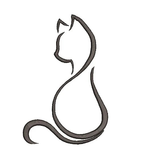 Cat Silhouette Machine Embroidery Designs โ 5 Sizes Cat Silhouette Machine Embroidery Designs โ 5 Sizes