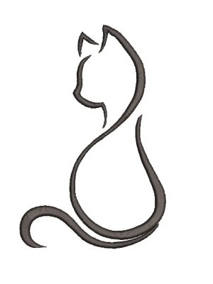 Cat Silhouette Machine Embroidery Designs – 5 Sizes Cat Silhouette Machine Embroidery Designs – 5 Sizes