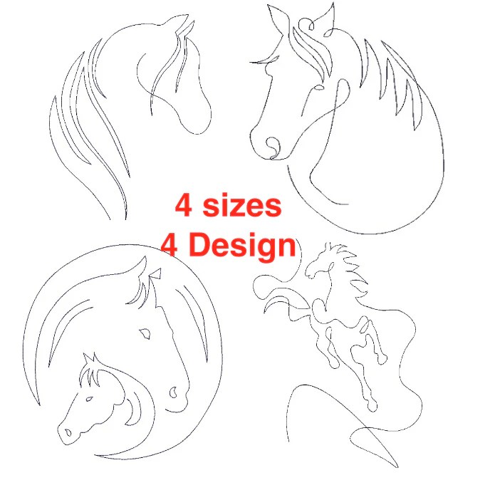 Horse Quilt Block Embroidery Design Horse Quilt Block Embroidery Design