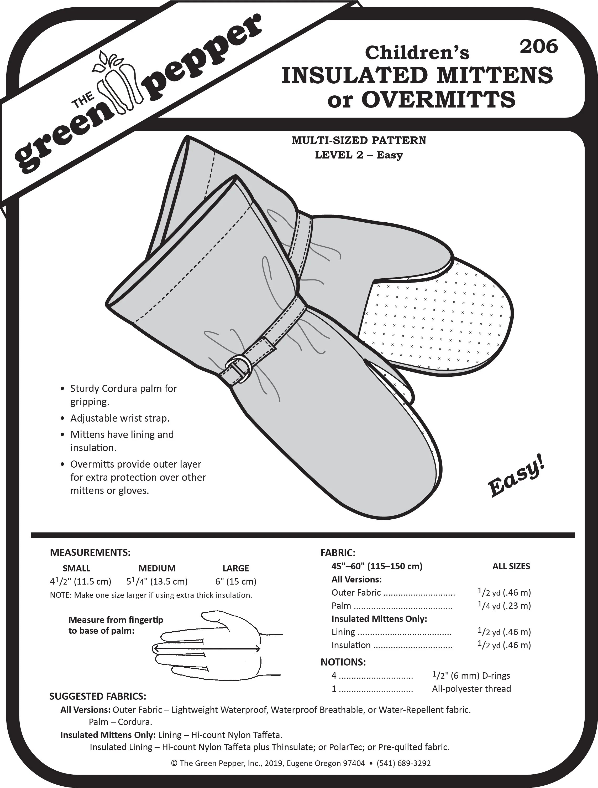 206 – Kid’s Overmitts or Insulated Mittens 206 – Kid’s Overmitts or Insulated Mittens