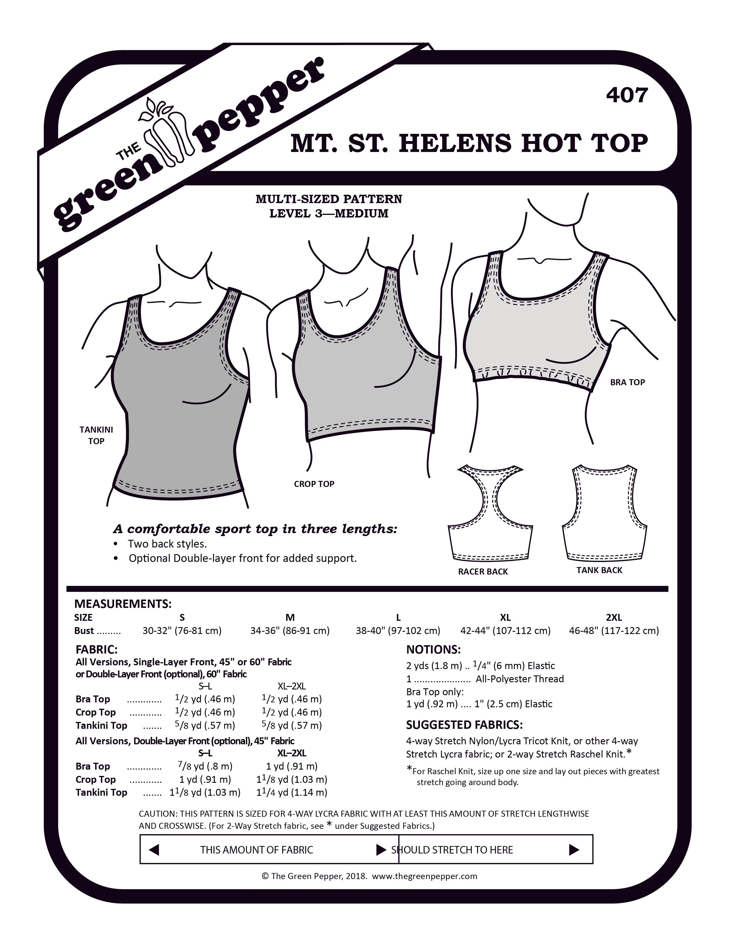 407N – NEW version! Women’s Mt Saint Helens Hot Top Pattern 407N – NEW version! Women’s Mt Saint Helens Hot Top Pattern