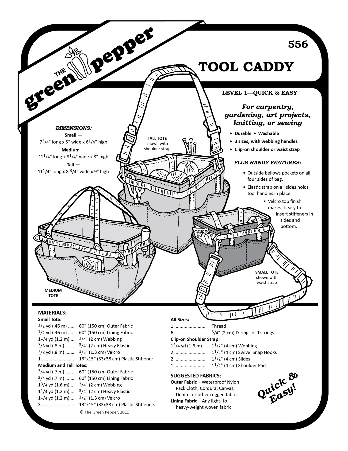 556 – Tool Caddy Pattern