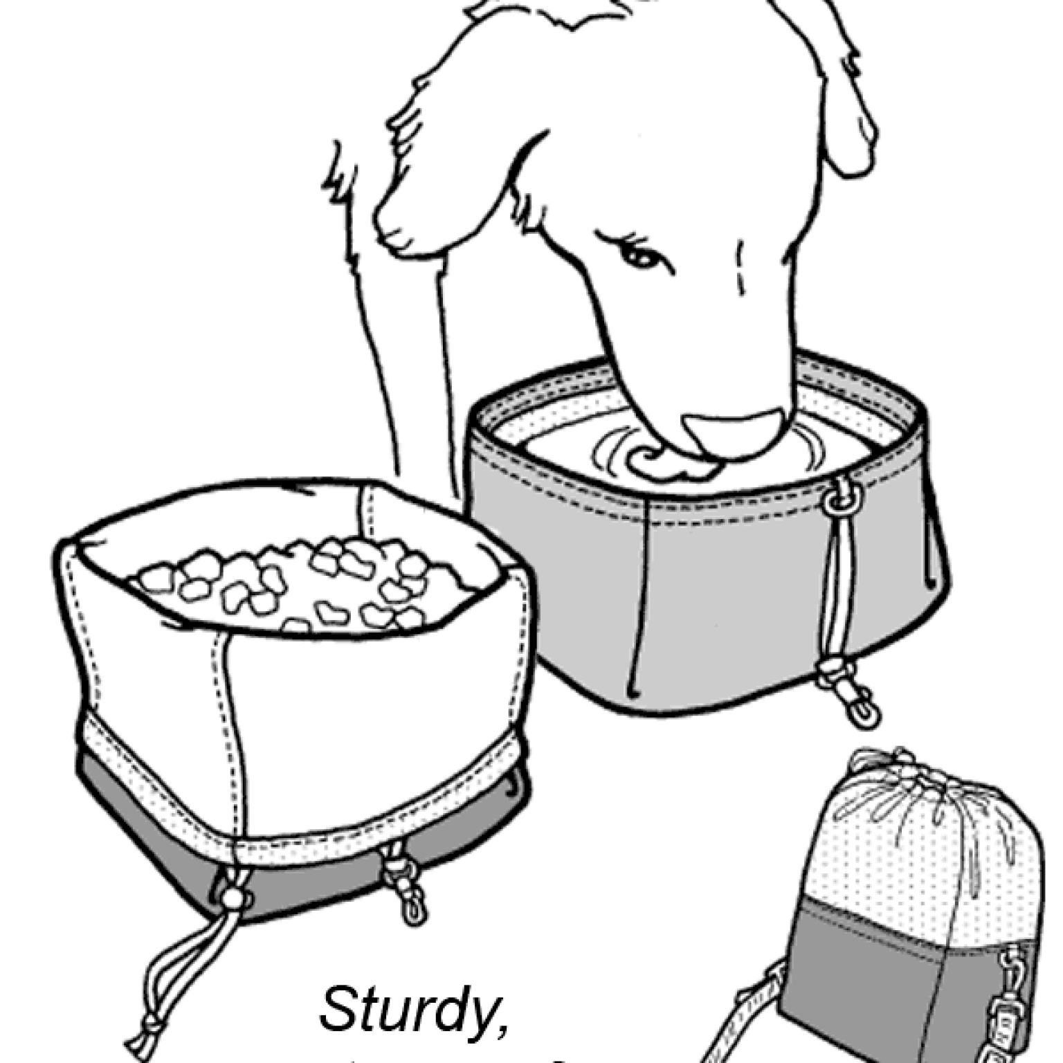 558 – Folding Pet Bowl & Chow Bag Pattern 558 – Folding Pet Bowl & Chow Bag Pattern