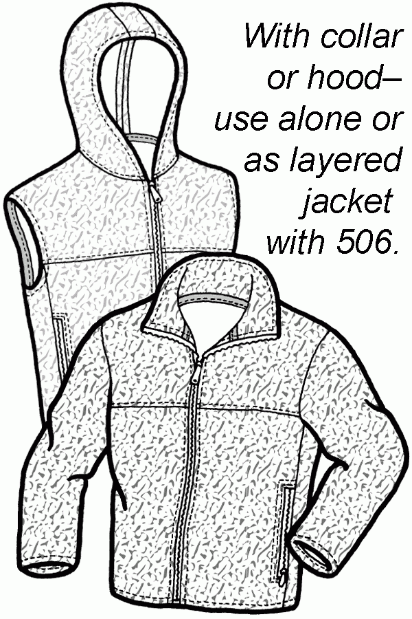 507 – Adult’s Plush Polar Jacket & Vest Pattern 507 – Adult’s Plush Polar Jacket & Vest Pattern