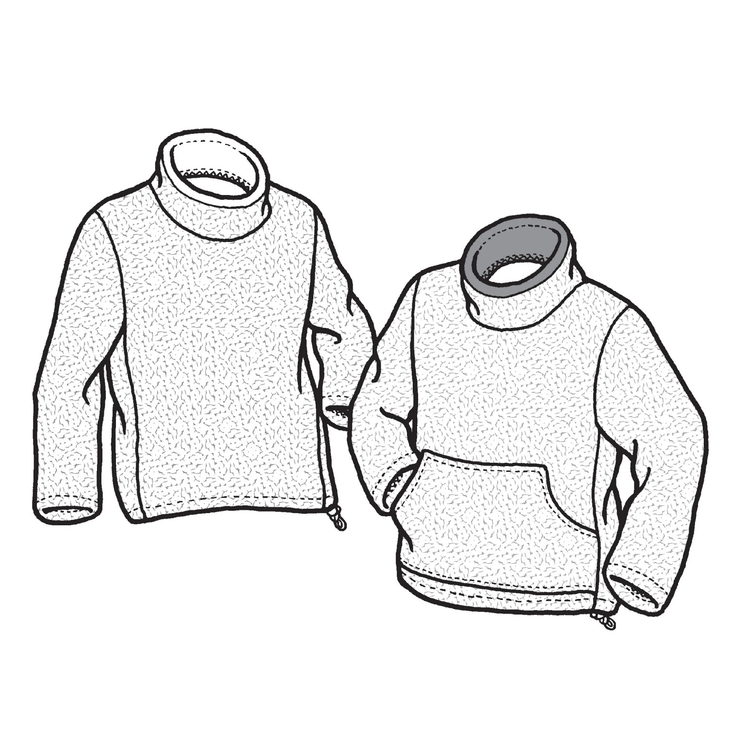 520 – Adult's Mock Turtle Polar Sweater Pattern