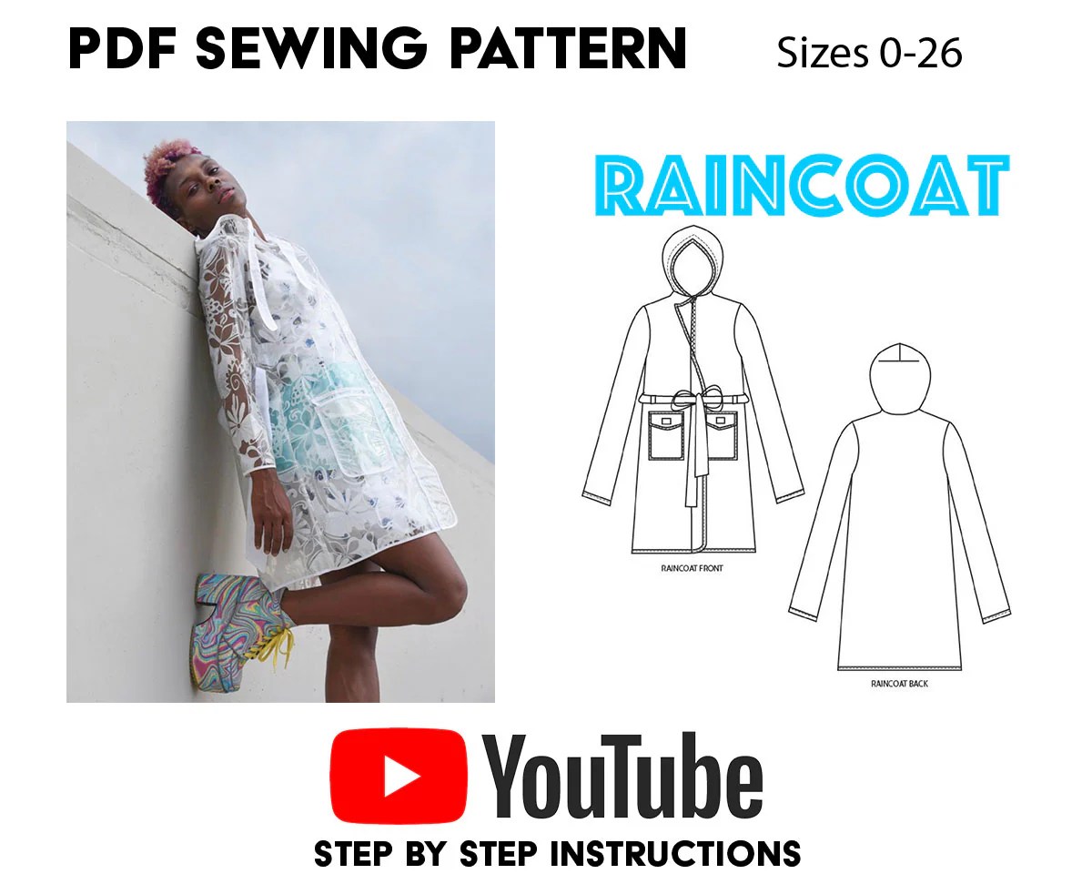 Raincoat Sewing Pattern PDF Raincoat Sewing Pattern PDF