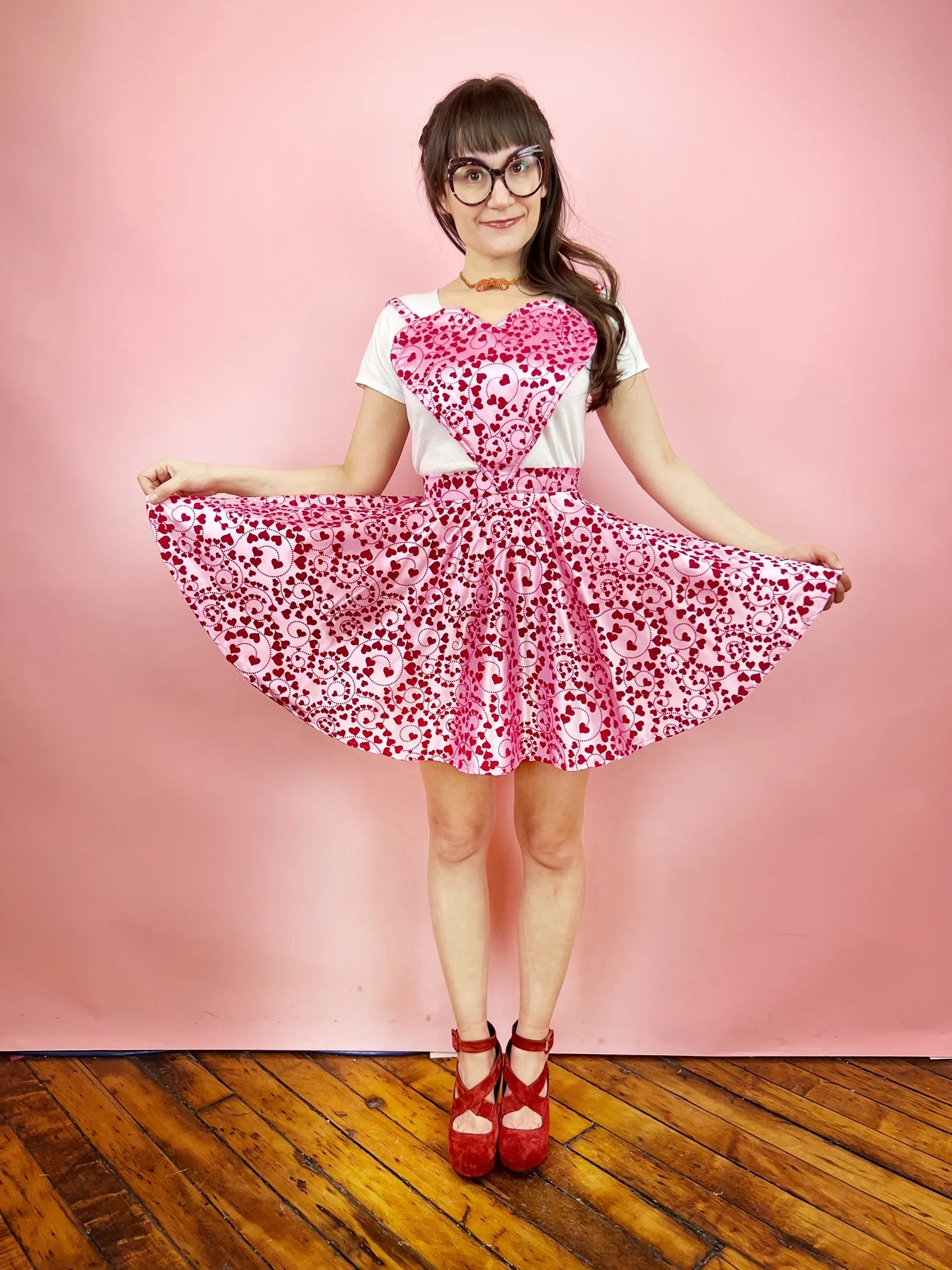 Heart Bib Circle Skirt PDF sewing pattern Heart Bib Circle Skirt PDF sewing pattern