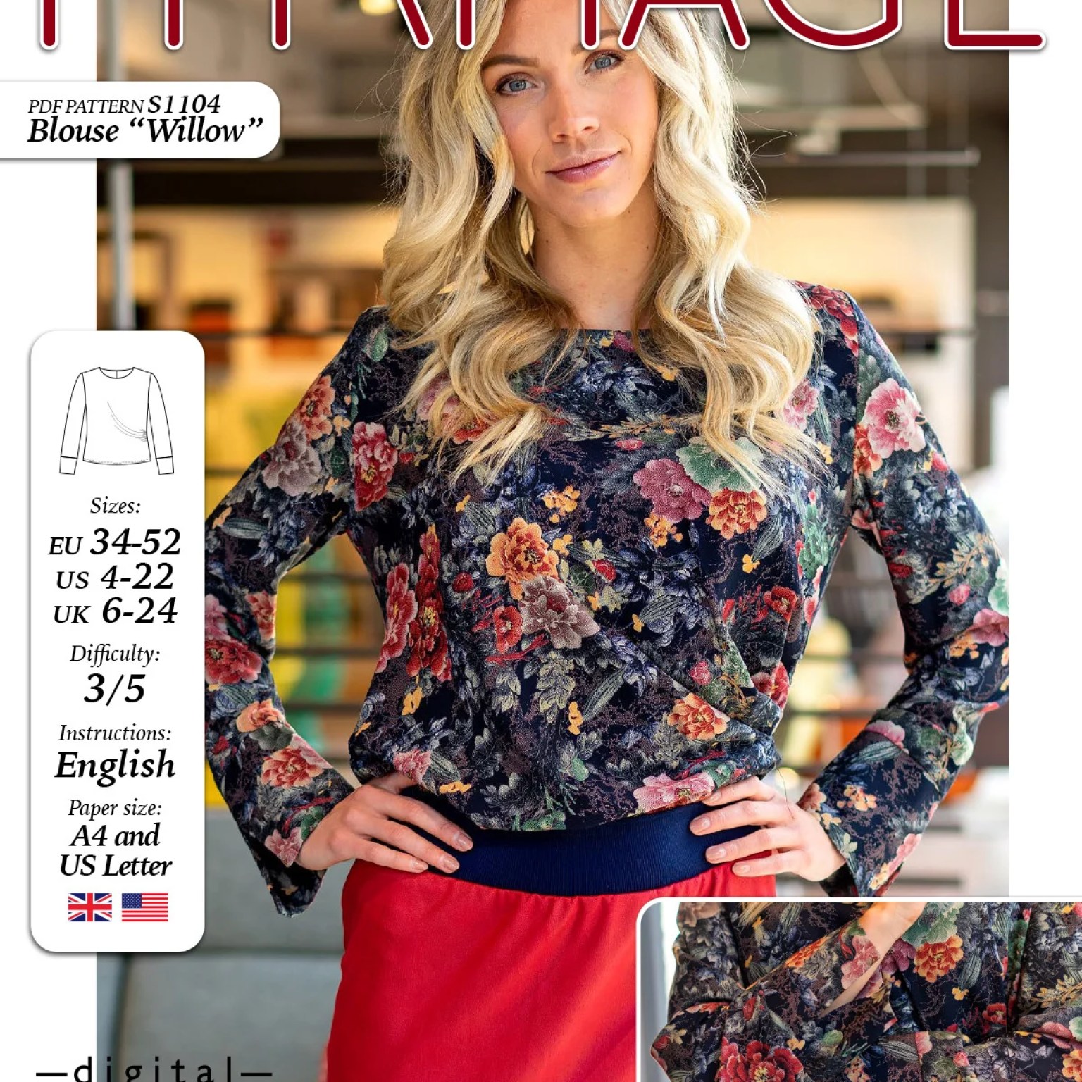 S1104 Blouse Willow S1104 Blouse Willow