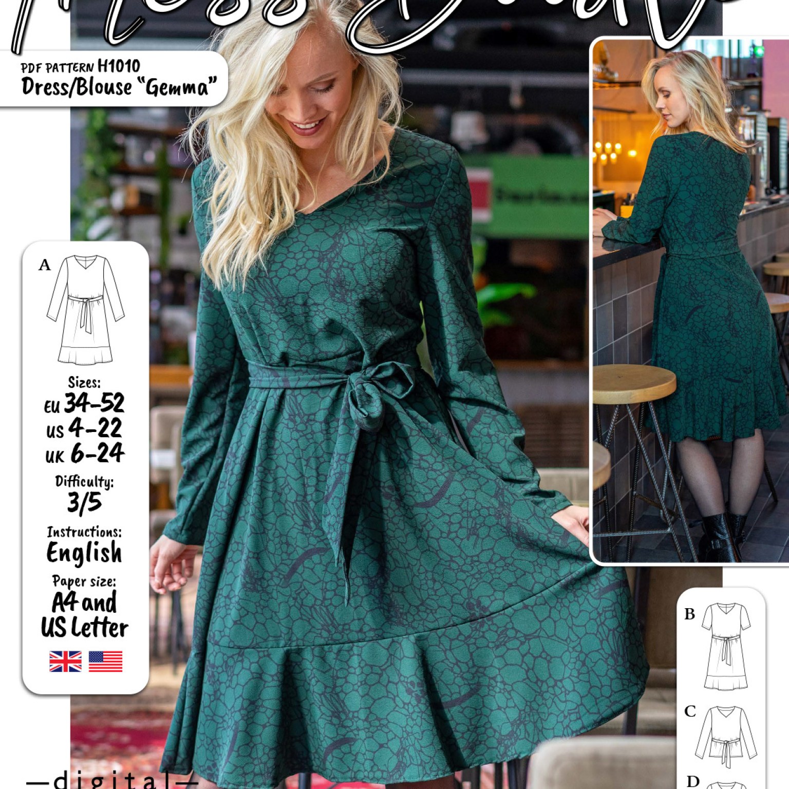H1010 Dress/Blouse Gemma H1010 Dress/Blouse Gemma