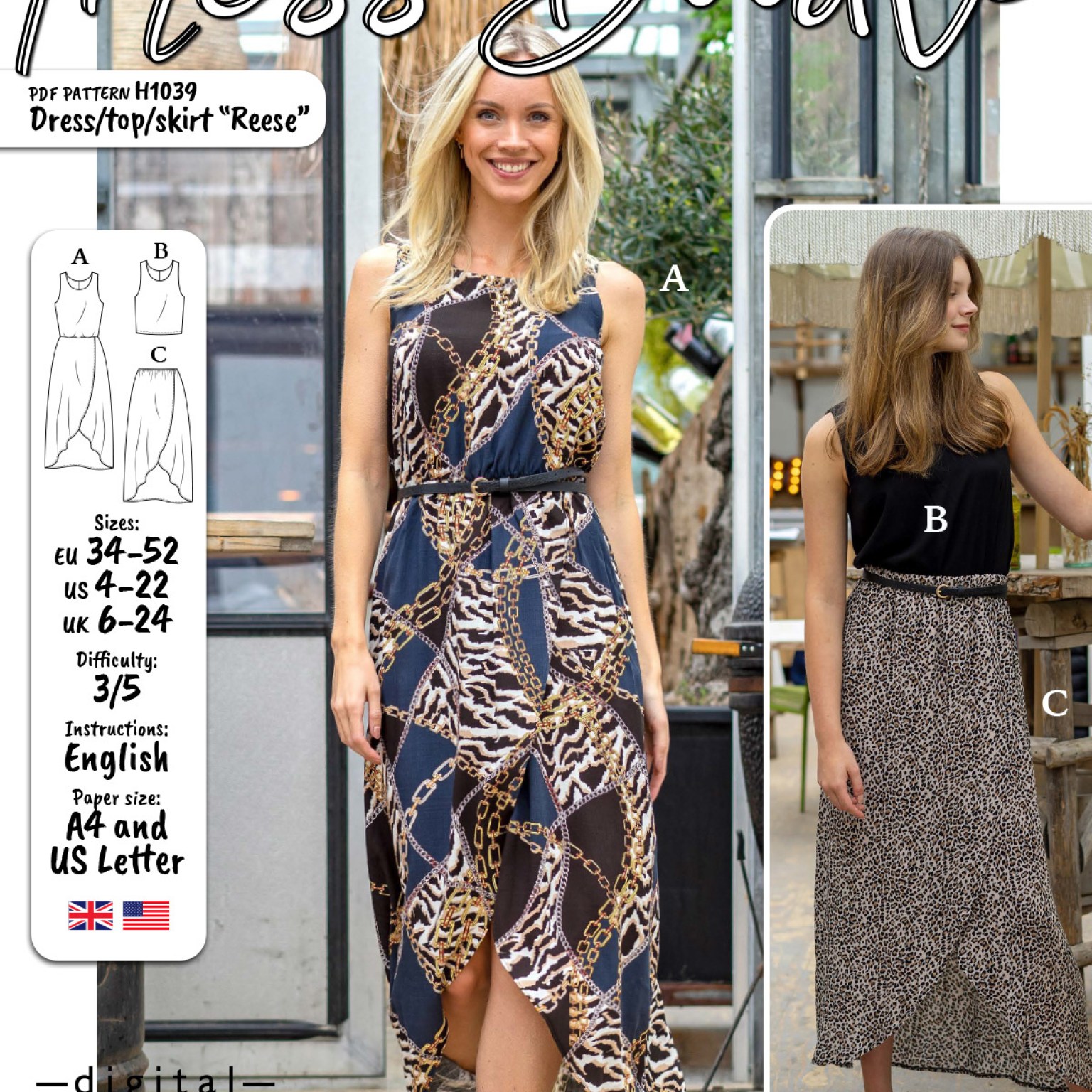 H1039 Dress/Top/Skirt Reese
