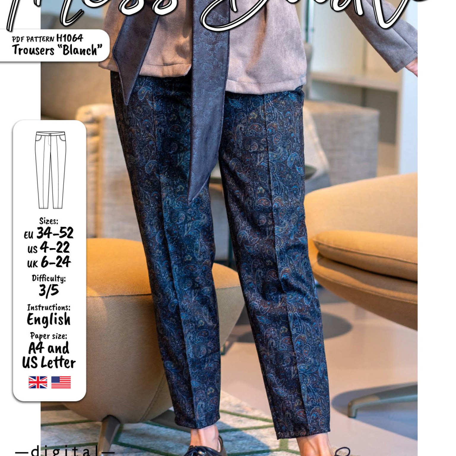 H1064 Trousers Blanch