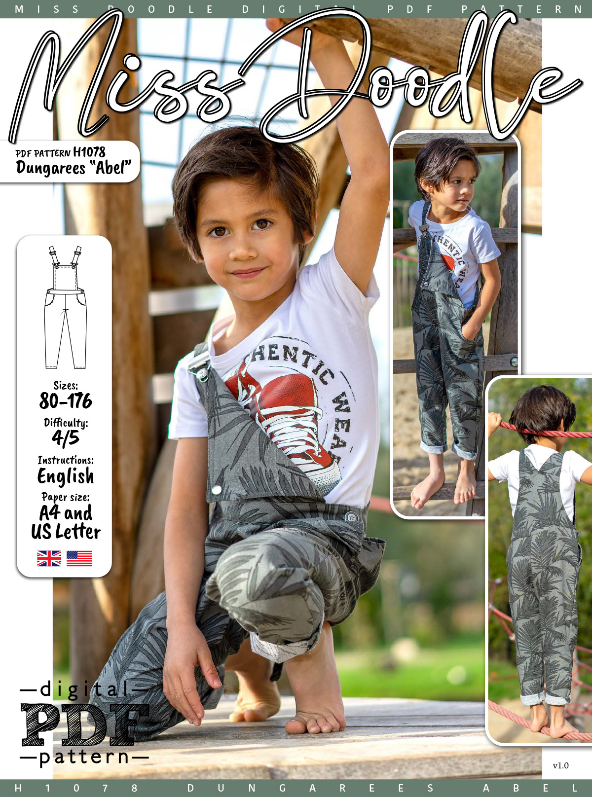 H1078 Dungarees Abel