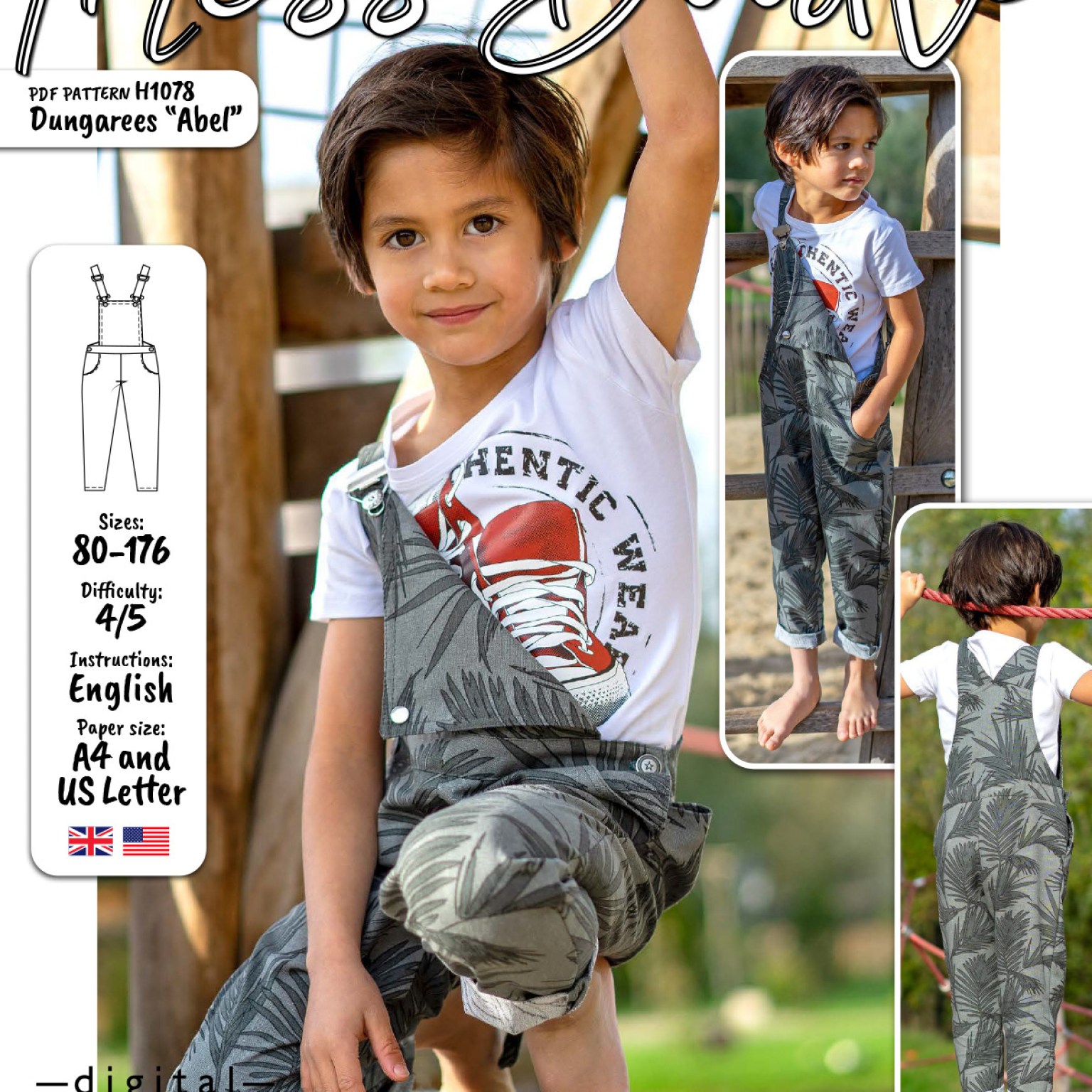 H1078 Dungarees Abel