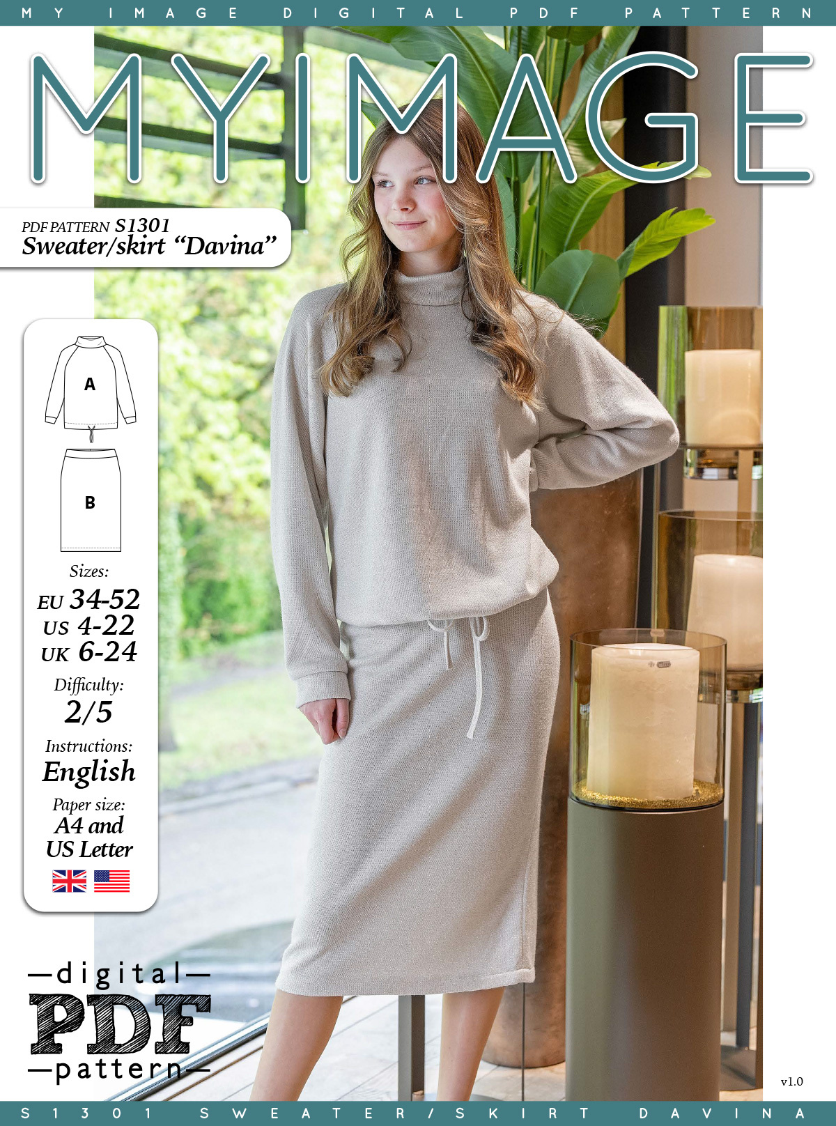 S1301 Sweater/skirt Davina